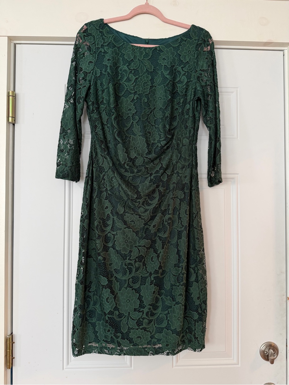 Jessica Howard Forest Green Lace Midi Dress